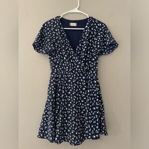 Altar’s State Navy and White Floral Mini Dress